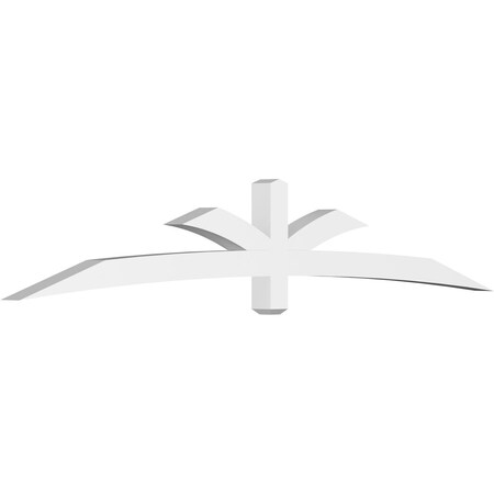 Ekena Millwork Davenport Architectural Grade PVC Gable Bracket, 108"W x 18"H x 4"D x 4"F, 4/12 Pitch GBP108X18X0404DAV00